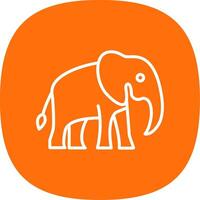 Elefant Linie Kurve Symbol Design vektor