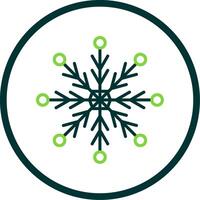 snöflinga linje cirkel ikon design vektor