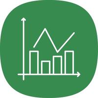 Bar Diagramm Linie Kurve Symbol Design vektor