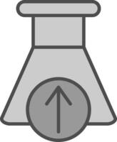 senden Analyse Linie gefüllt Graustufen Symbol Design vektor