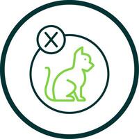 Nein Haustiere erlaubt Linie Kreis Symbol Design vektor