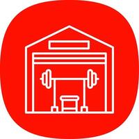 Fitnessstudio Linie Kurve Symbol Design vektor