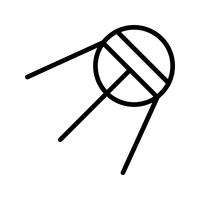 Sputnik-Vektor-Symbol vektor