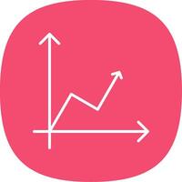 Diagramm Linie Kurve Symbol Design vektor