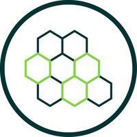 Biene Bienenstock Linie Kreis Symbol Design vektor