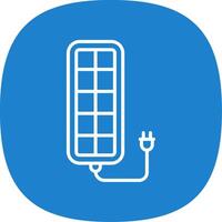 Solar- Panel Linie Kurve Symbol Design vektor