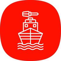 Boot Linie Kurve Symbol Design vektor