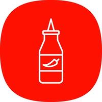 Ketchup Linie Kurve Symbol Design vektor