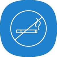 Nein Rauchen Linie Kurve Symbol Design vektor