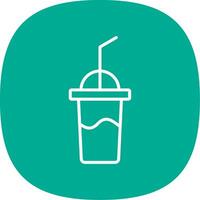 Milchshake Linie Kurve Symbol Design vektor