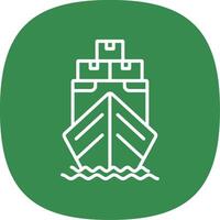 Yacht Linie Kurve Symbol Design vektor