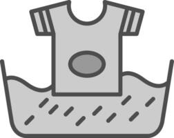 waschen Linie gefüllt Graustufen Symbol Design vektor