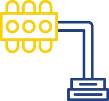 der Verkehr Beleuchtung Linie zwei Farbe Symbol Design vektor