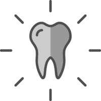 Dental Pflege Linie gefüllt Graustufen Symbol Design vektor