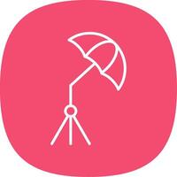Regenschirm Linie Kurve Symbol Design vektor