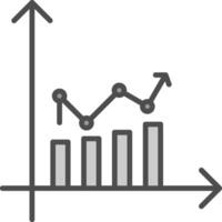 Leistung Linie gefüllt Graustufen Symbol Design vektor