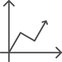 Diagramm Linie gefüllt Graustufen Symbol Design vektor