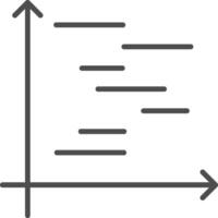 gnatt Diagram linje fylld gråskale ikon design vektor