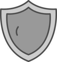 säkerhet skydda linje fylld gråskale ikon design vektor