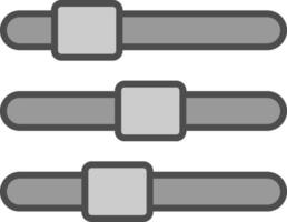 Volumen Steuerung Linie gefüllt Graustufen Symbol Design vektor