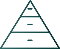 Pyramide Diagramme Linie Gradient Symbol vektor