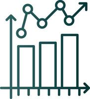 Symbol für Balkendiagramm-Linienverlauf vektor