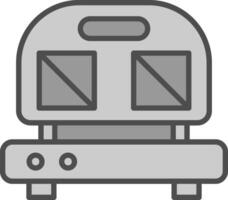 Sandwich Drücken Sie Linie gefüllt Graustufen Symbol Design vektor