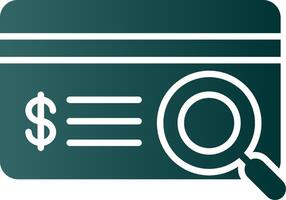 Symbol für den Glyphenverlauf der Kreditkarte vektor