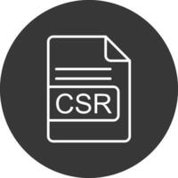 csr Datei Format Linie invertiert Symbol Design vektor