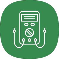 Multimeter Linie Kurve Symbol Design vektor