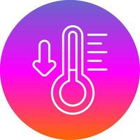 Thermometer Linie Gradient Kreis Symbol vektor