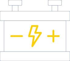 Auto Batterie Linie zwei Farbe Symbol Design vektor