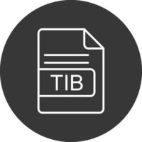 Tib Datei Format Linie invertiert Symbol Design vektor