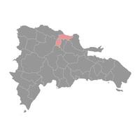 espaillat provins Karta, administrativ division av Dominikanska republik. illustration. vektor