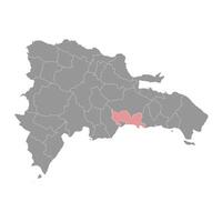 santo domingo provins Karta, administrativ division av Dominikanska republik. illustration. vektor