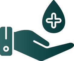 Hand Hygiene Glyphe Gradient Symbol vektor