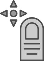 drag linje fylld gråskale ikon design vektor