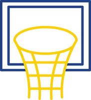 Basketball Band Linie zwei Farbe Symbol Design vektor