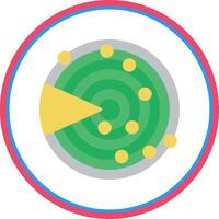 ekolod platt cirkel ikon vektor