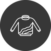 Sweatshirt Linie invertiert Symbol Design vektor