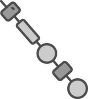 Spieß Linie gefüllt Graustufen Symbol Design vektor