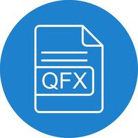 qfx fil formatera mång Färg cirkel ikon vektor