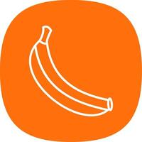 Banane Linie Kurve Symbol Design vektor