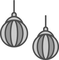 Lampe Linie gefüllt Graustufen Symbol Design vektor