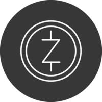 zcash Linie invertiert Symbol Design vektor