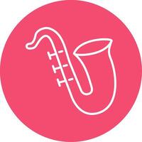 Saxophon multi Farbe Kreis Symbol vektor