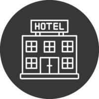 Hotel Linie invertiert Symbol Design vektor