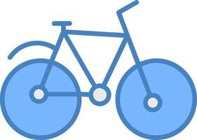 Fahrrad Linie gefüllt Blau Symbol vektor