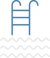 Schwimmbad Linie gefüllt Blau Symbol vektor