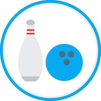 Bowling eben Kreis Symbol vektor